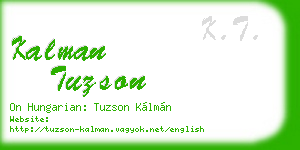 kalman tuzson business card
