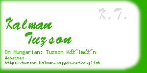 kalman tuzson business card